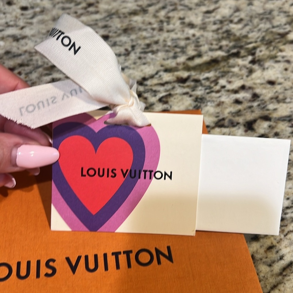 LOUIS VUITTON Pre Loved Gift Bag with Ribbon and Card 7.50 x 10.5 in - Picture 3 of 6